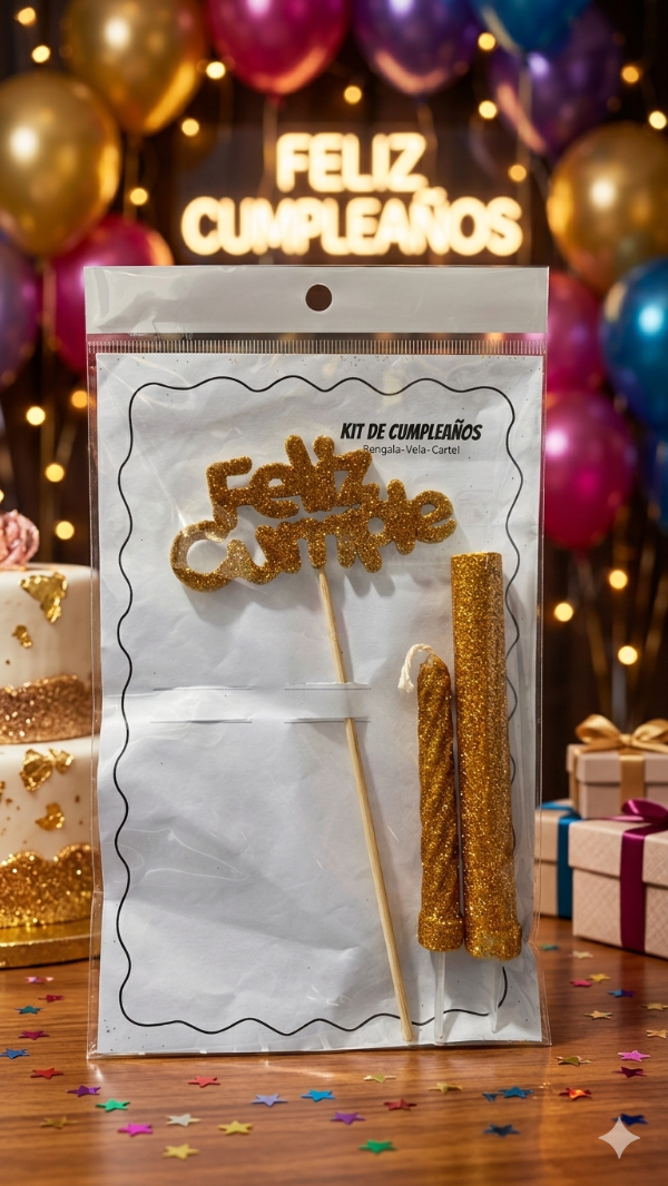 Producto - BANDERIN CON BENGALA Y VELA