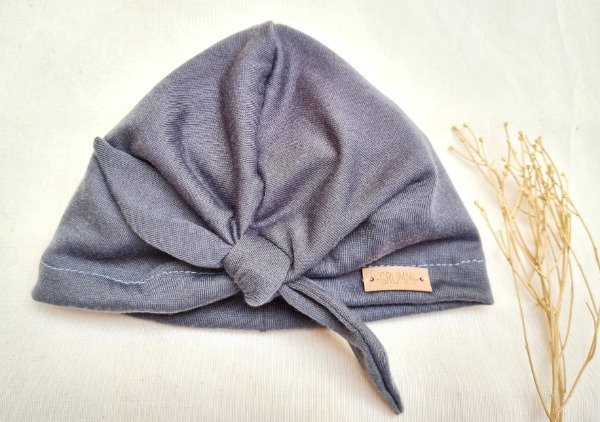 Turbante gris topo
