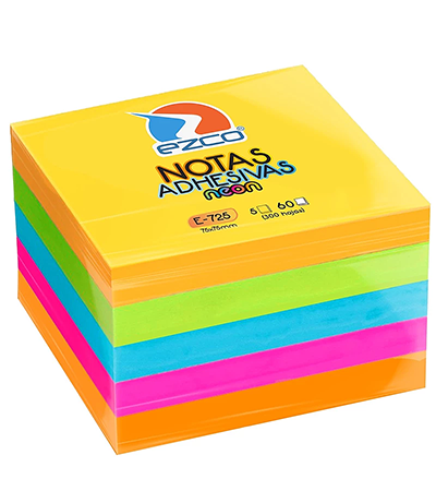 Producto - Notas adhesivas EZCO E-725 Neon x 300 hs