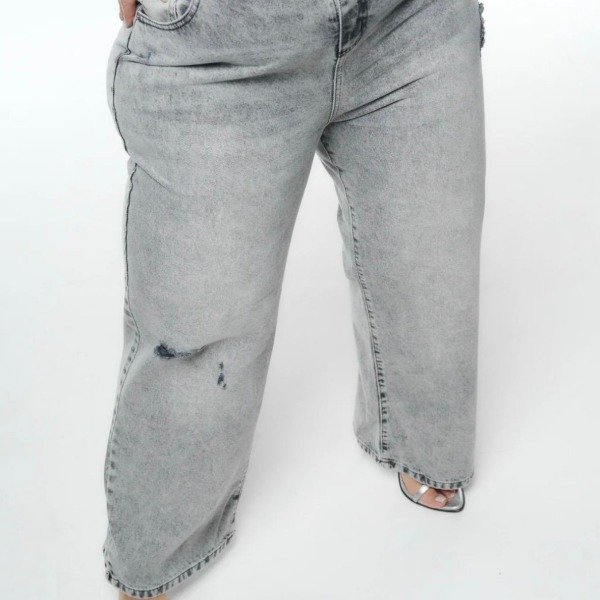 Producto - Jean wide leg gris rotura 7803 - 2