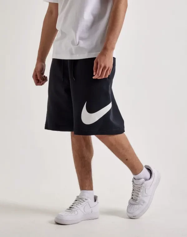 Producto - Nike Club Fleece Shorts Negro Pipa Blanca - 0