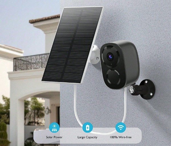 Producto - Cámara de seguridad con energía solar de 4 MP cámara de videovigilancia 2K - 2
