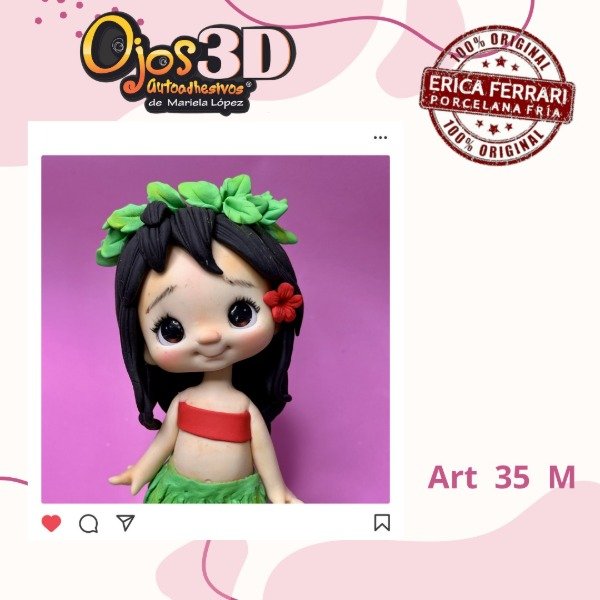 Producto - Ojito 3D art 035 Erica Ferrari MARRONES