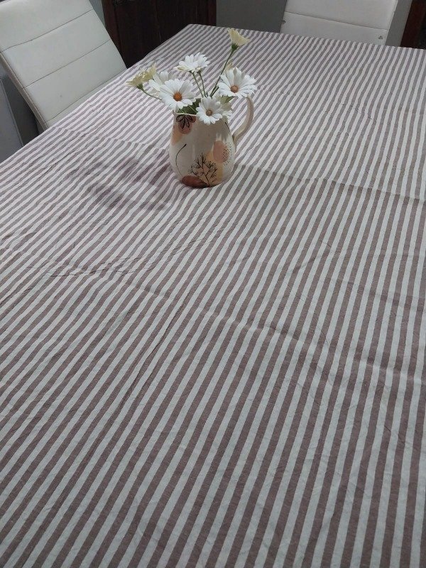 Producto - Mantel de Tusor Rayas - Línea Paula