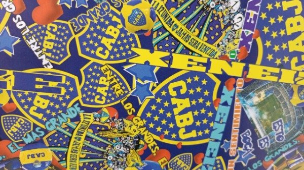 Producto - PAPEL AFICHE/REGALO DECORADO BOCA JUNIORS 2 X  UNIDAD