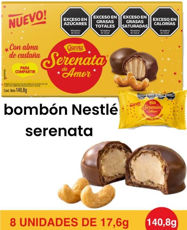 Producto - Bombón Nestlé serenata caja x 8 unid