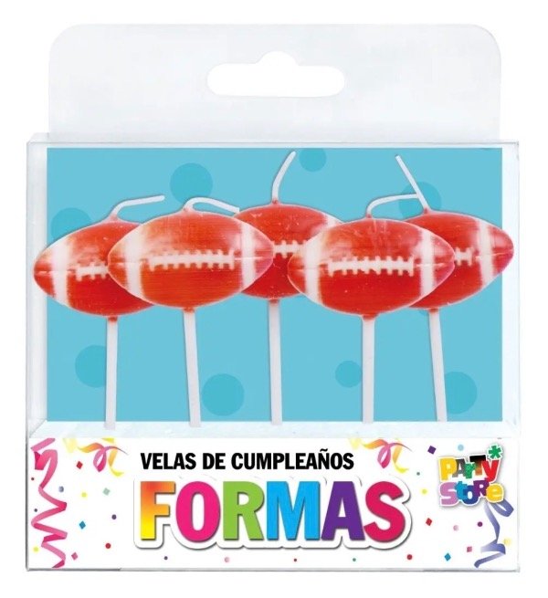 Producto - Velas formas - Set pelotas de Rugby