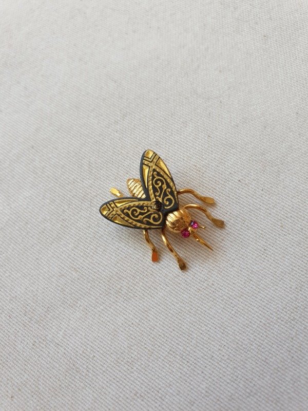 Producto - Brochecito Mosquita Damasquinado de Toledo 70s - 7