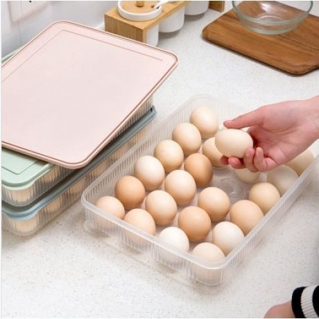 Producto - HUEVERA CON TAPA PLASTICO PVC 30X23X5 24 HUEVOS - 3