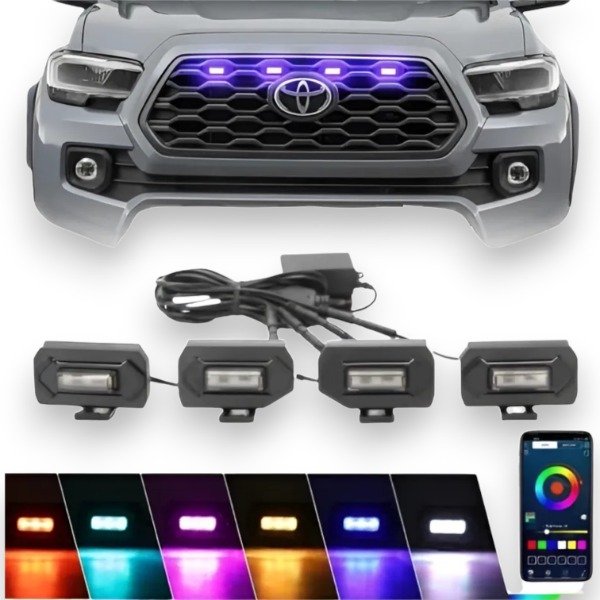 Producto - Luces Led De Parrilla Ford Raptor Ram Hilux Ranger Rgb App