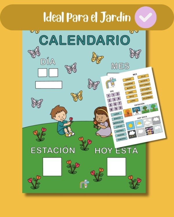 Producto - Calendario Día Mes Estación Clima IMPRIMIBLE