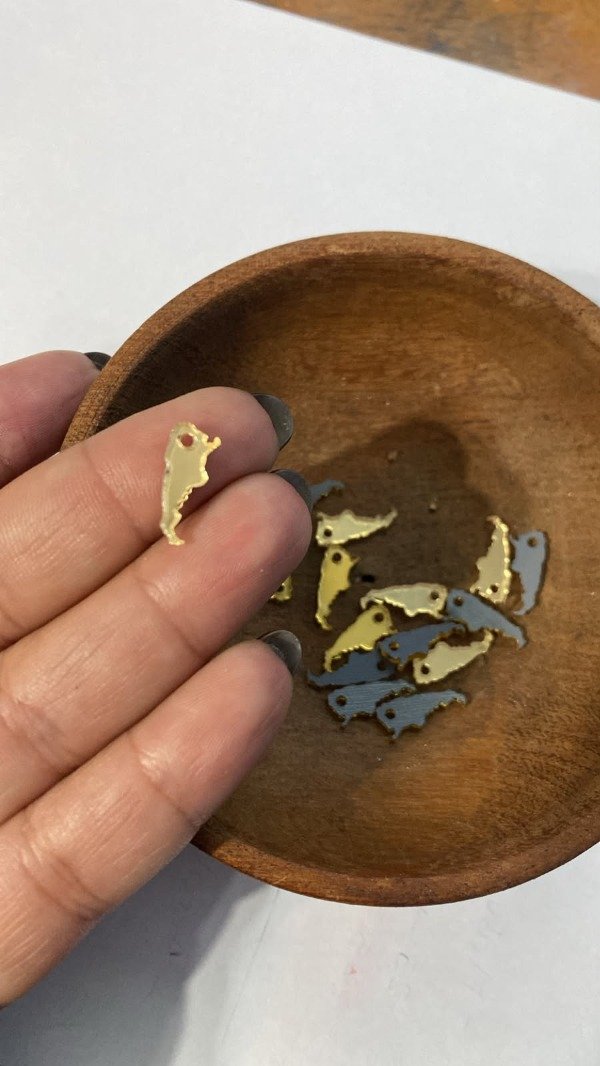 Producto - Dije SOLO CORTE. Argentina 1,5cm ACRILICO ESPEJO PERFORADOS