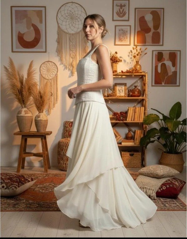 Producto - Vestido Novia señora corset con falda irregular - 2