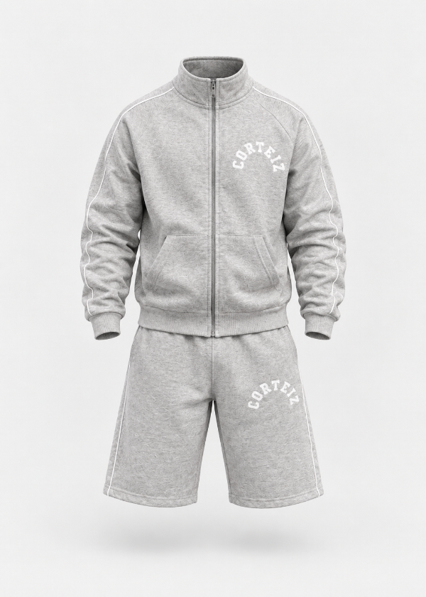 Producto - Conjunto Corteiz Gris Campera Y Bermuda - 7