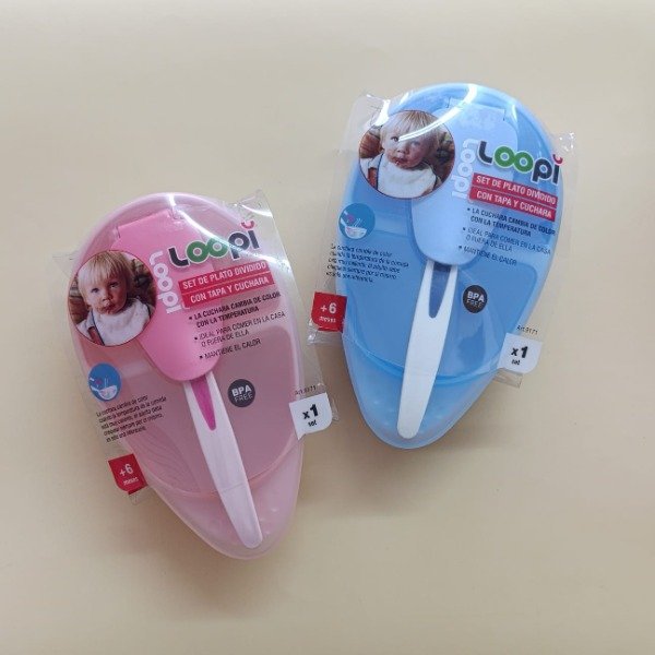 Producto - Set de plato dividido con cuchara térmica