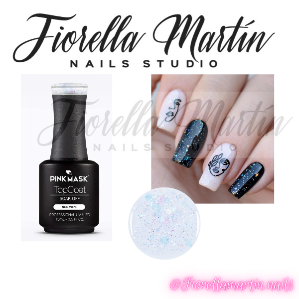Producto - PINK MASK TOP COAT GLITTER 01