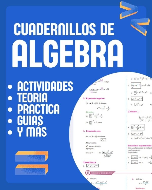 Producto - MEGA PACK ÁLGEBRA 10 CUADERNILLOS DE ACTIVIDADES
