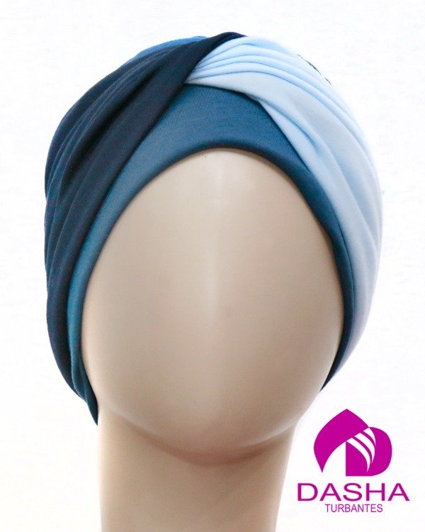 Producto - Turbante Maui aero, celeste y azul