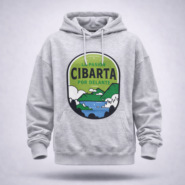 Producto - Canguro OVERSIZE Cibarta MOD PATAGONIA GRIS algodon Rustico