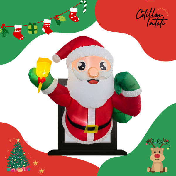 Producto - INFLABLE SANTA EN LA VENTANA 1,2 mts. - 3 Leds