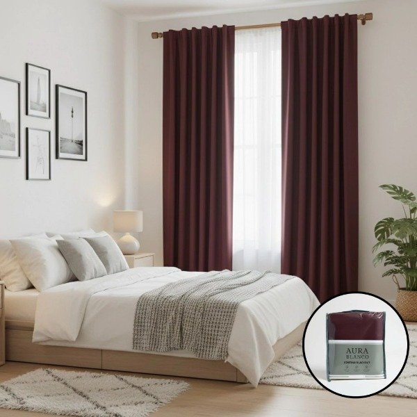 Producto - Cortina blackout textil Aura Blanco