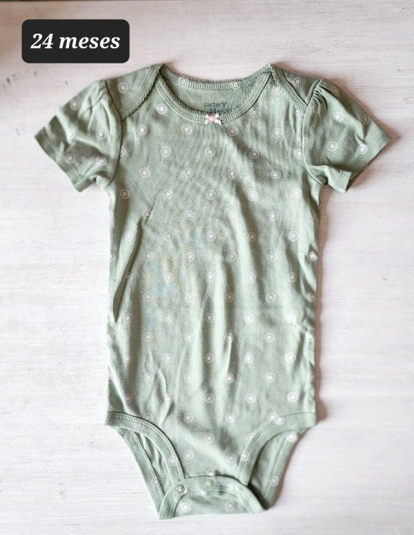 Producto - Body manga corta carters talle 24 meses verde mandala