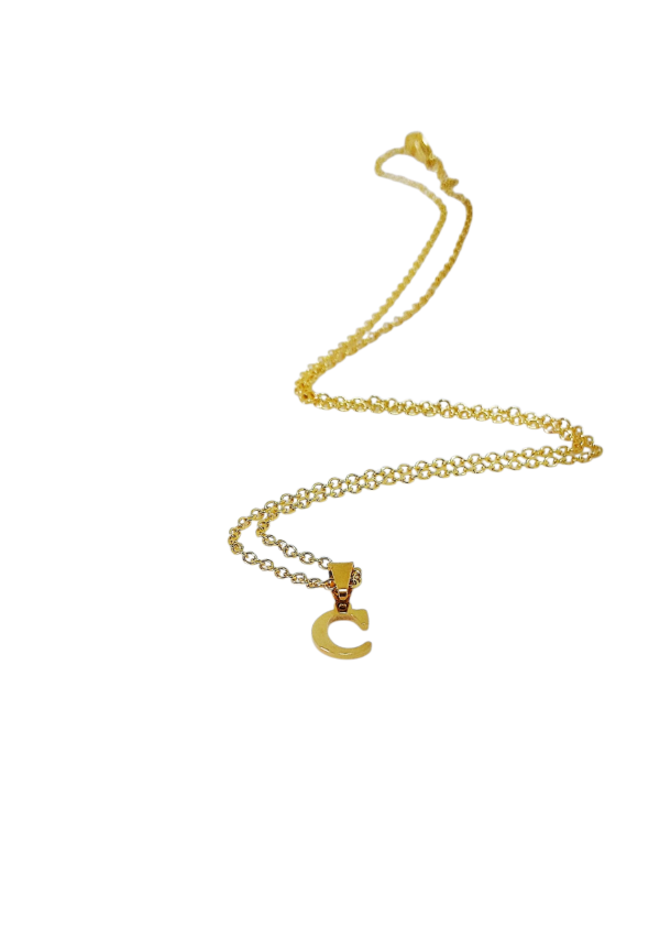 Producto - Inicial dorada pequeña letra C