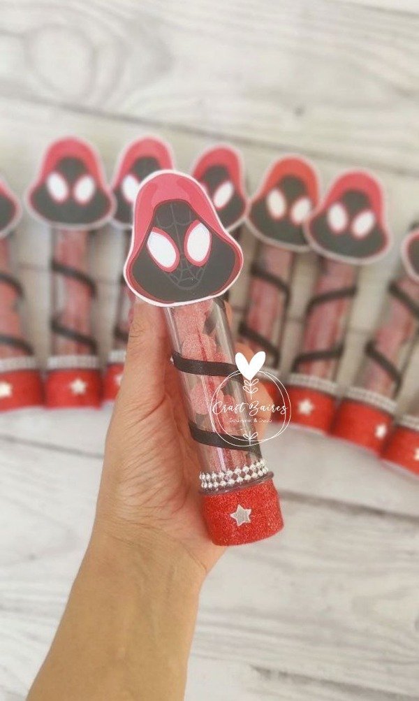 Producto - Tubo Golosinero Decorado Spiderman. CraftBaires