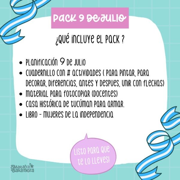 Producto - PACK 9 DE JULIO
