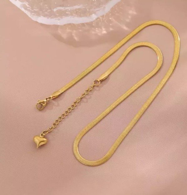 Producto - CADENA CINTA. ACERO DORADO