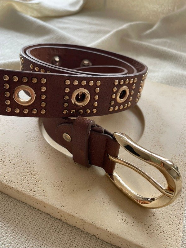 Producto - CINTURON TACHAS - marron