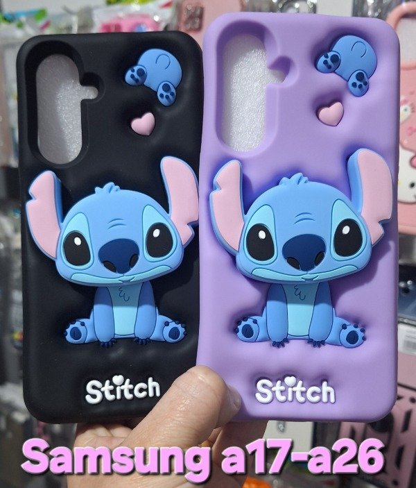 Producto - Fundas silicona popsocket Stich. Samsung a17-a26 - 1
