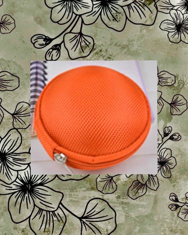 Producto - Cover p/auriculares, cargadores, monedas, pastillero Naranja