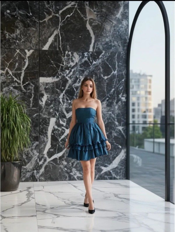 Producto - Vestido de fiesta corto azul noche - 4
