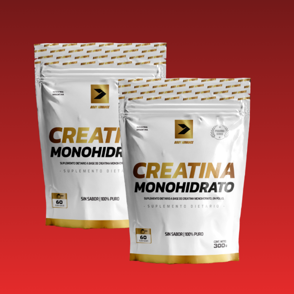 Producto - X2 Creatina Monohidrato 300gs. doypack BODY ADVANCE