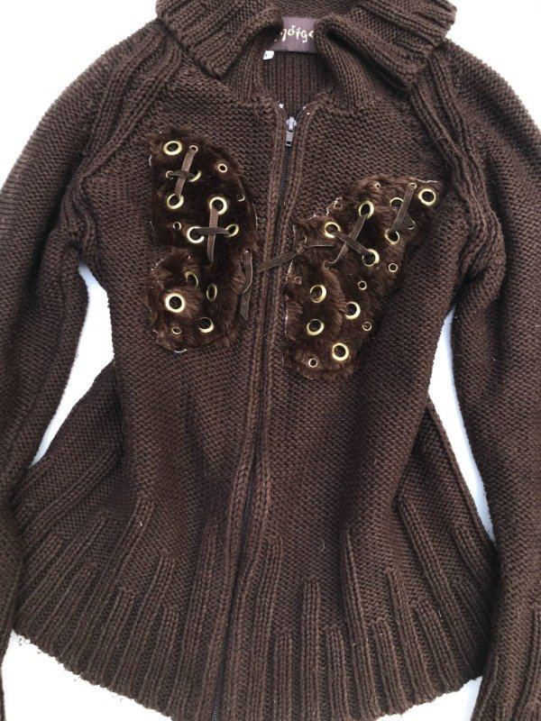 Producto - Fur butterfly Knitted zip INDIGENA - 5