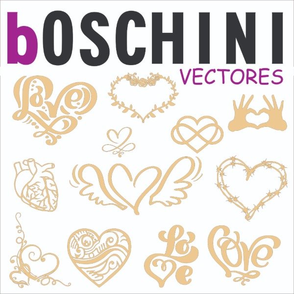 Producto - MAS DE 100 DISEÑOS DE CORAZONES  - PACK VECTORES PARA CORTE LASER