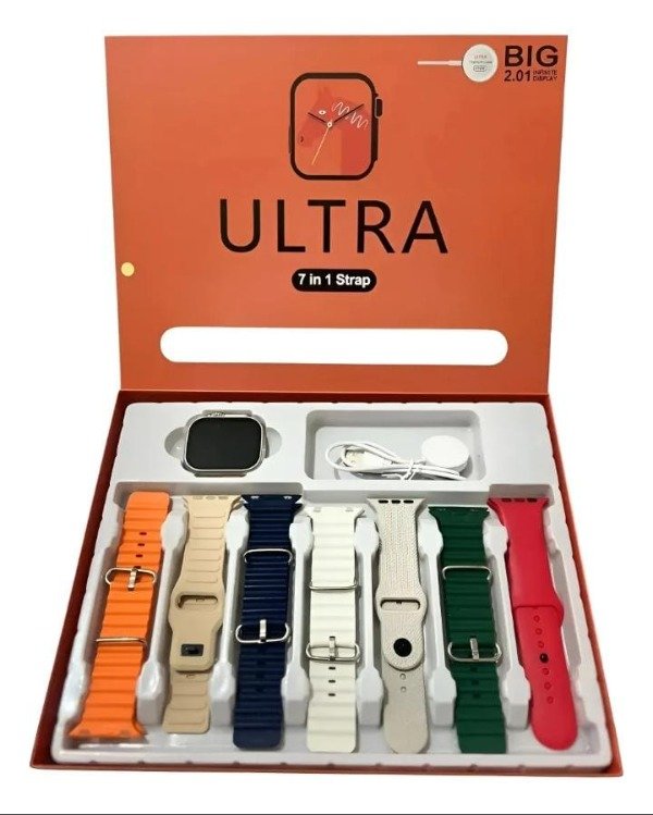 Producto - Reloj Inteligente Smartwatch Ultra 2 Con 7 Mallas #04396
