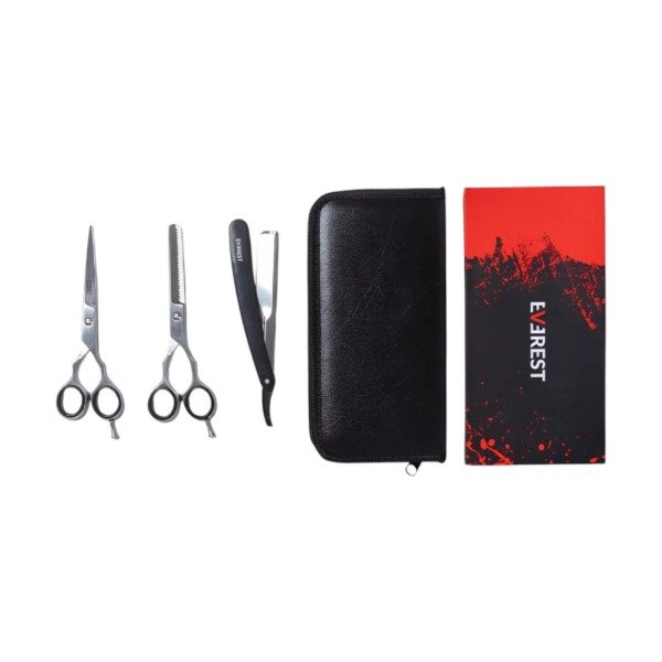 Producto - EVEREST KIT TIJERA DE CORTE + PULIR + NAVAJA