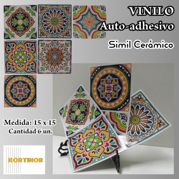 Producto - Vinilo Simil AZULEJO Autoadhesivo X 6un