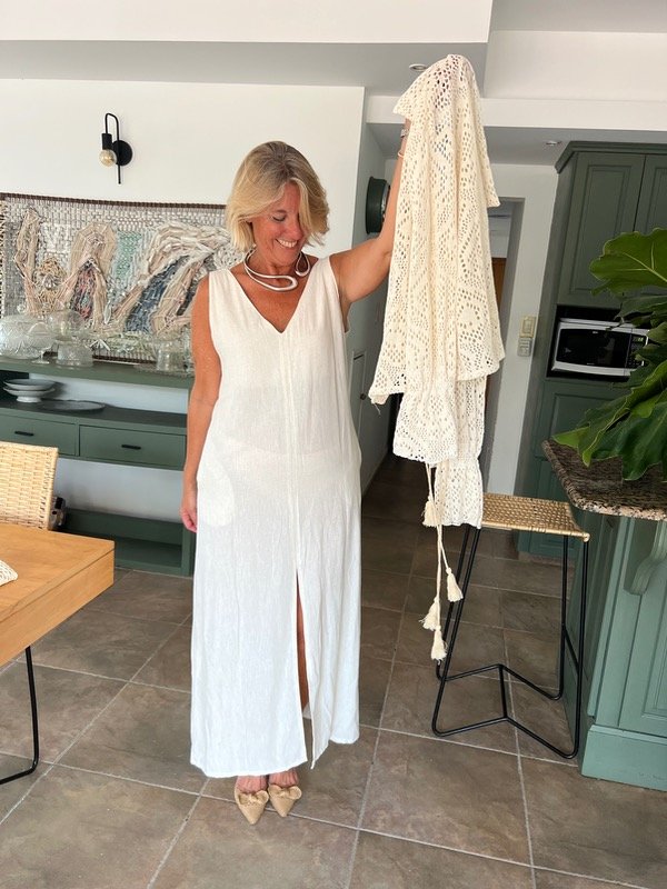 Producto - Vestido lino con tajo