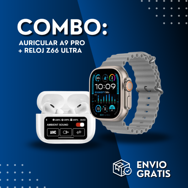 Producto - AURICULAR A9 PRO + RELOJ SMART Z66