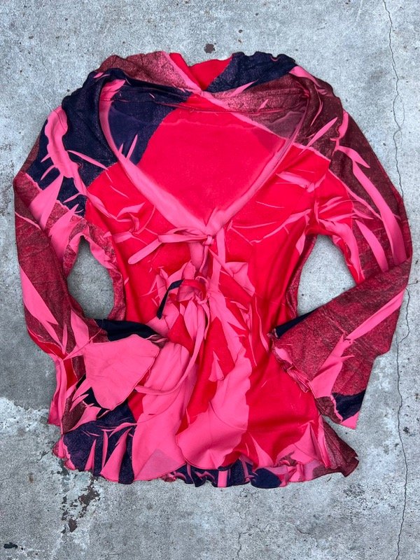 Producto - Top/Blusa Y2K Volados Rojo - T S/M