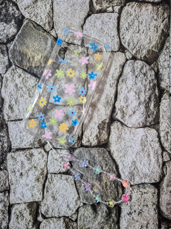 Producto - Funda tpu diseño con holder Xiaomi Note 14 4G flores multicolor