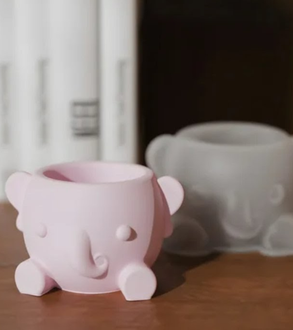 Producto - Molde Maceta/Portavela Elefante pequeño