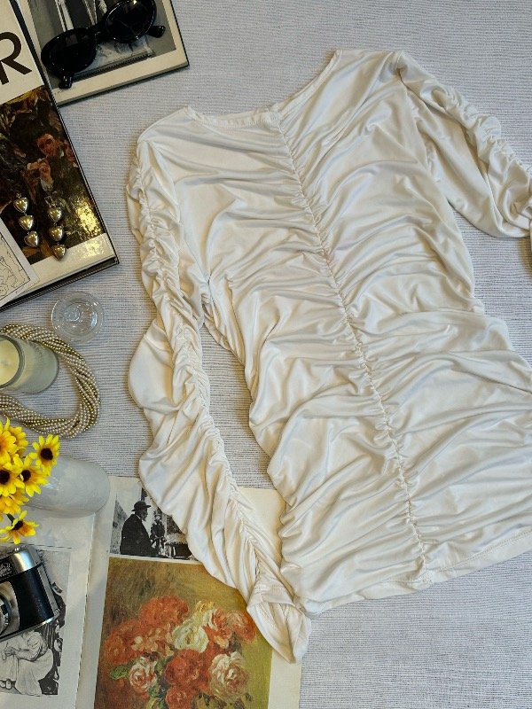 Producto - Remera frunce crudo
