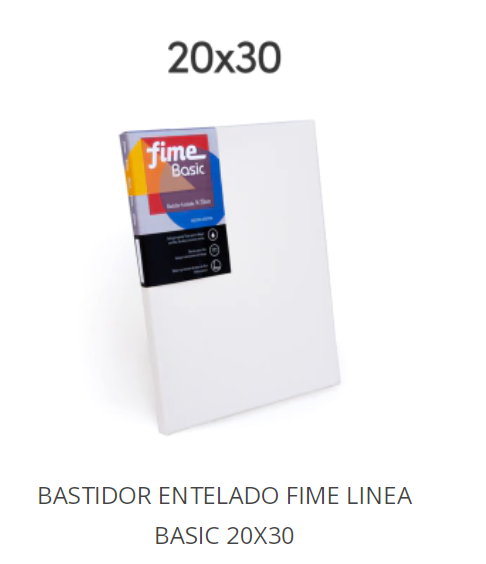 Producto - BASTIDOR ENTELADO FIME LINEA BASIC 20X30