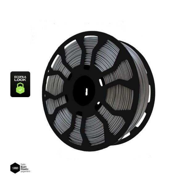 Producto - Filamento Hellbot ECOFILA PLA 1,75mm 1kg PLATEADO