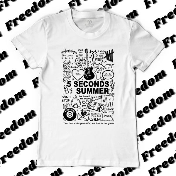 Remera 5SOS tracklist- dtf