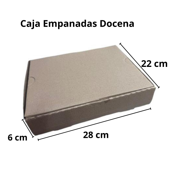 Producto - Caja Kraft para docena de Empanadas 22x28 cm x1